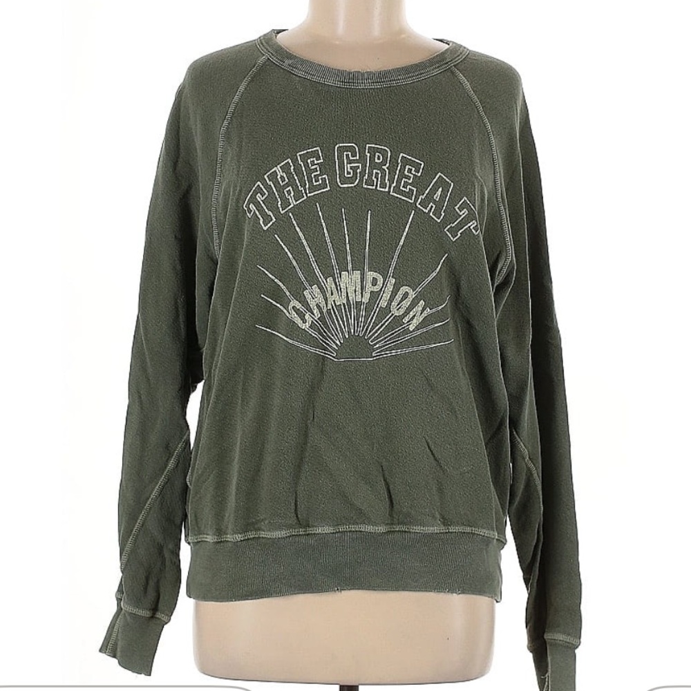 ✨THE GREAT. Green Crew Neck Sweater✨